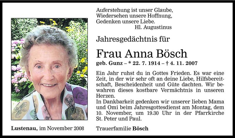 Todesanzeigen Von Anna B Sch Todesanzeigen Vorarlberger Nachrichten