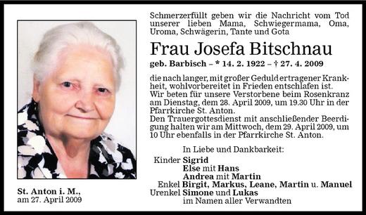 Todesanzeigen Von Josefa Bitschnau Todesanzeigen Vorarlberger Nachrichten