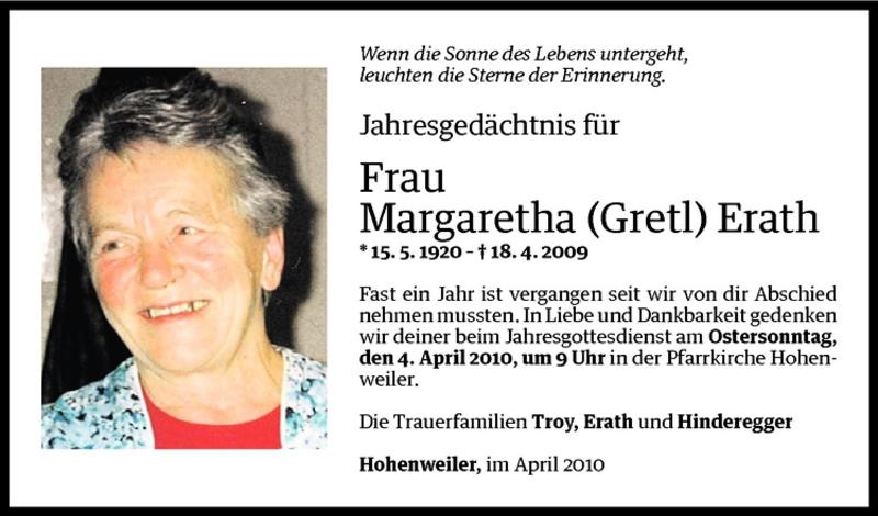 Todesanzeigen Von Margaretha Gretl Erath Todesanzeigen Vorarlberger