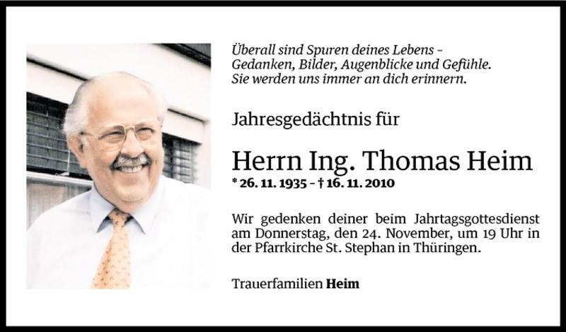 Todesanzeigen Von Thomas Heim Todesanzeigen Vorarlberger Nachrichten