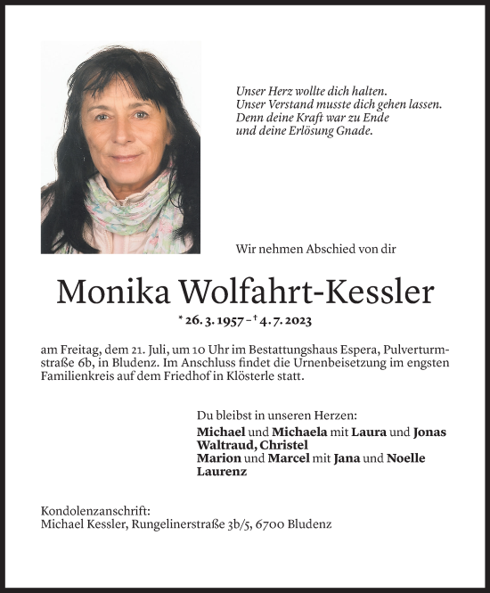 Gedenkkerzen Von Monika Wohlfahrt Kessler Todesanzeigen Vorarlberger