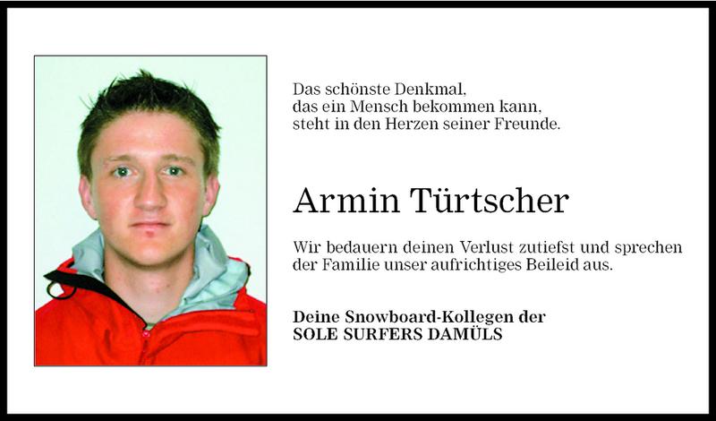  Todesanzeige für Armin Türtscher vom 03.03.2008 aus Vorarlberger Nachrichten