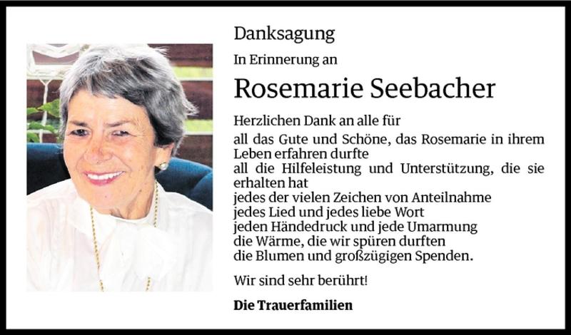 Todesanzeigen Von Rosemarie Seebacher Todesanzeigen Vorarlberger