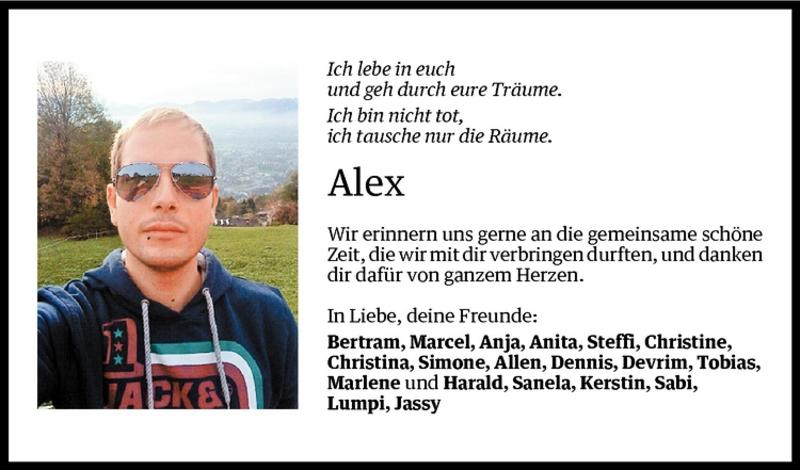  Todesanzeige für Alexander Michael Eisele vom 16.06.2012 aus Vorarlberger Nachrichten