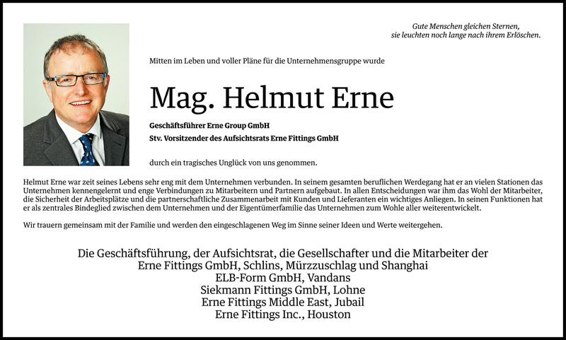  Todesanzeige für Helmut Erne vom 06.02.2013 aus Vorarlberger Nachrichten