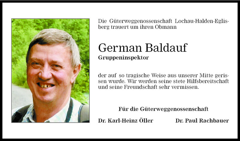  Todesanzeige für German Baldauf vom 03.01.2007 aus Vorarlberger Nachrichten