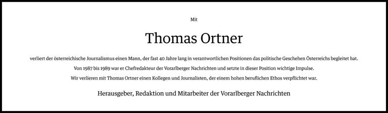  Todesanzeige für Thomas Ortner vom 19.07.2013 aus Vorarlberger Nachrichten