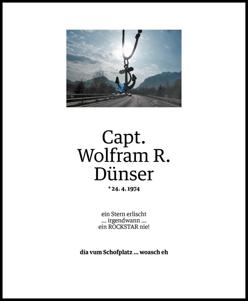  Todesanzeige für Wolfram Dünser vom 04.09.2013 aus Vorarlberger Nachrichten