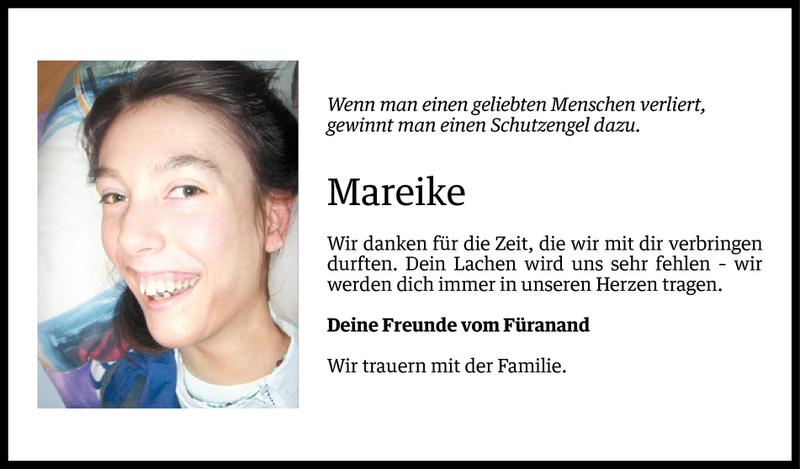  Todesanzeige für Mareike Ammon vom 06.01.2014 aus Vorarlberger Nachrichten