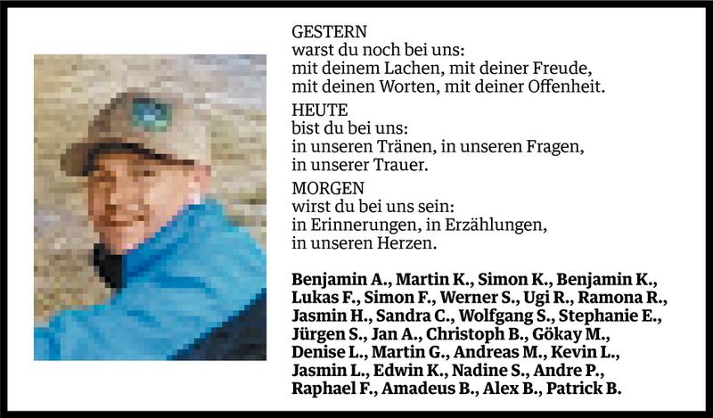  Todesanzeige für Wilhelm Rauch vom 26.11.2014 aus Vorarlberger Nachrichten