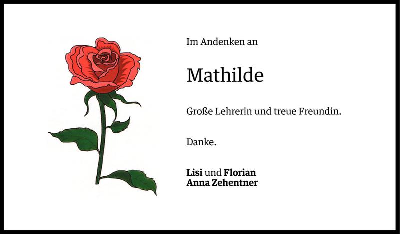  Todesanzeige für Mathilde Dingler vom 24.12.2014 aus Vorarlberger Nachrichten