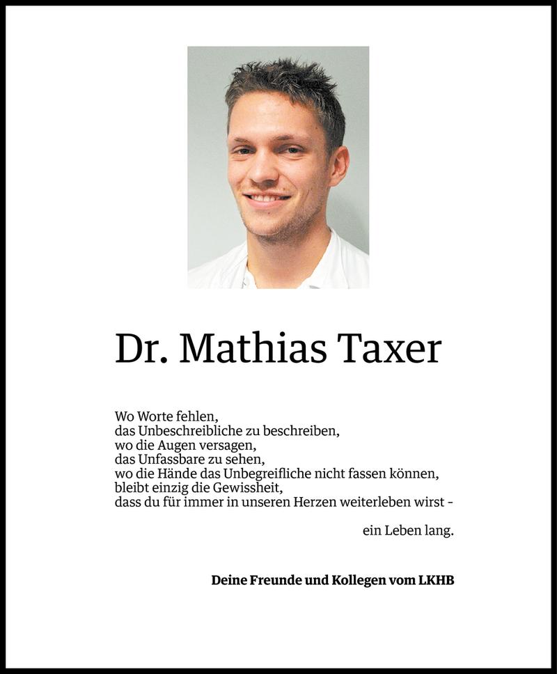  Todesanzeige für Mathias Taxer vom 11.05.2015 aus Vorarlberger Nachrichten