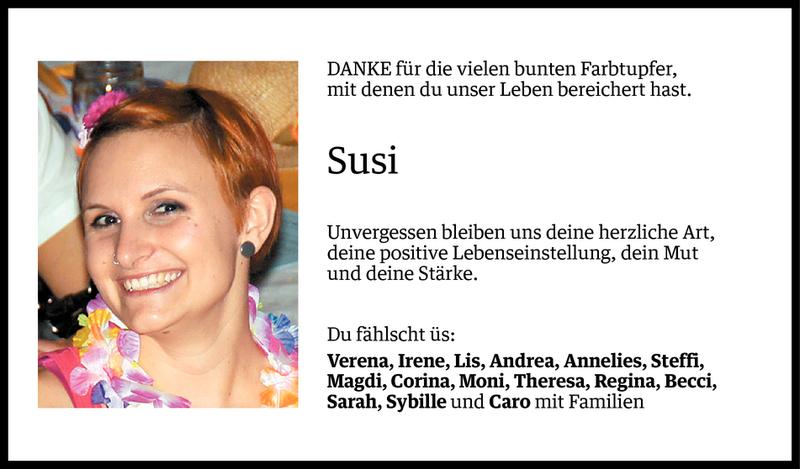  Todesanzeige für Susanne Feßler vom 07.07.2015 aus Vorarlberger Nachrichten