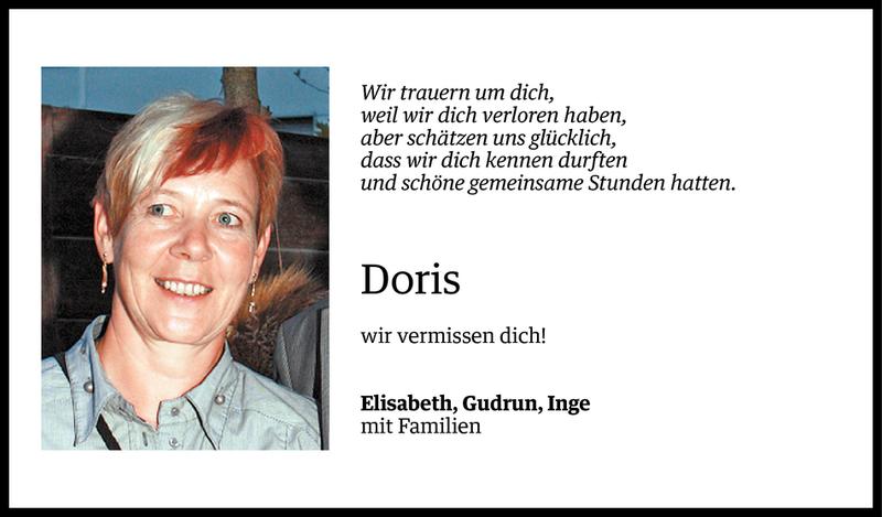  Todesanzeige für Doris Schwarzmann vom 14.07.2015 aus Vorarlberger Nachrichten