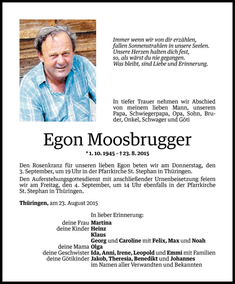  Todesanzeige für Egon Moosbrugger vom 01.09.2015 aus Vorarlberger Nachrichten