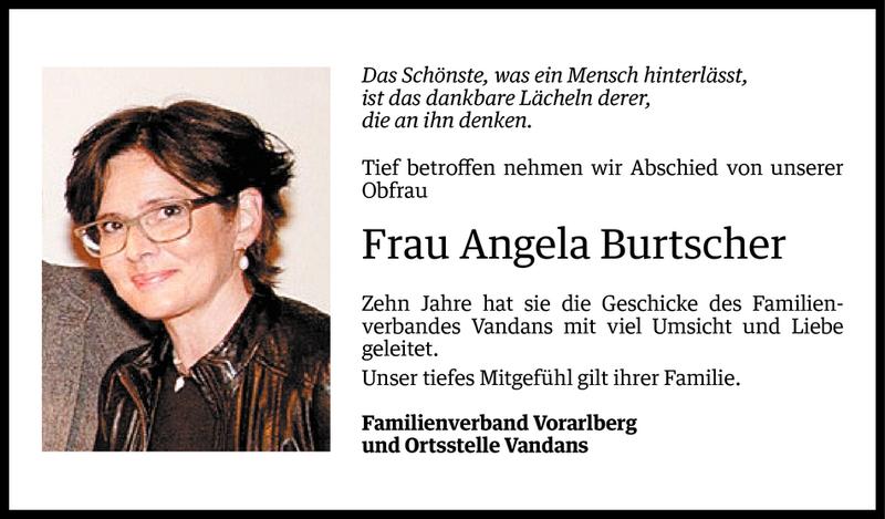  Todesanzeige für Angela Burtscher vom 30.12.2015 aus Vorarlberger Nachrichten