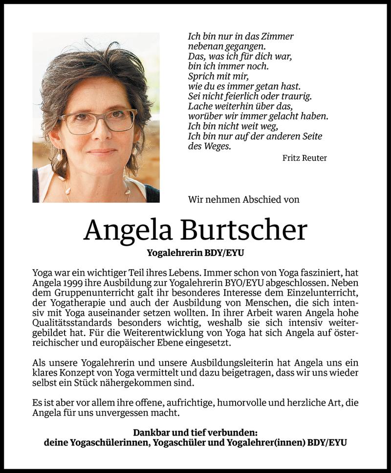  Todesanzeige für Angela Burtscher vom 01.01.2016 aus Vorarlberger Nachrichten