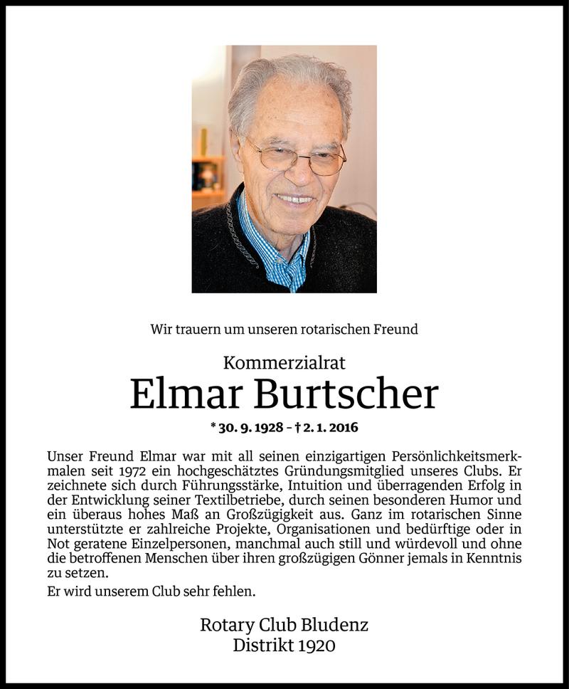  Todesanzeige für Elmar Burtscher vom 05.01.2016 aus Vorarlberger Nachrichten