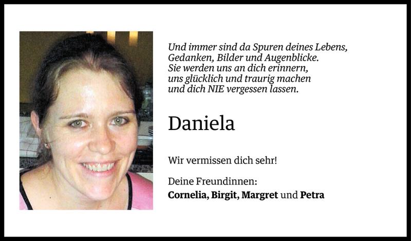  Todesanzeige für Daniela Tschann vom 04.05.2017 aus Vorarlberger Nachrichten