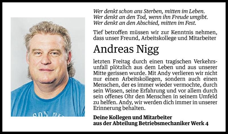  Todesanzeige für Andreas Nigg vom 09.05.2017 aus Vorarlberger Nachrichten
