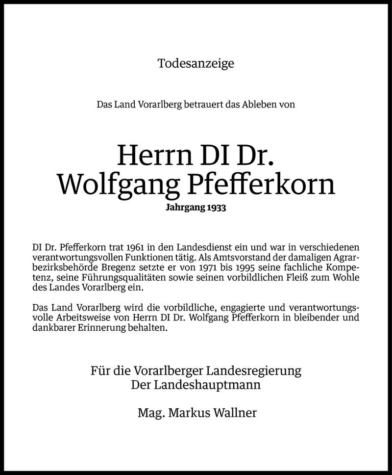  Todesanzeige für Wolfgang Pfefferkorn vom 16.08.2017 aus Vorarlberger Nachrichten