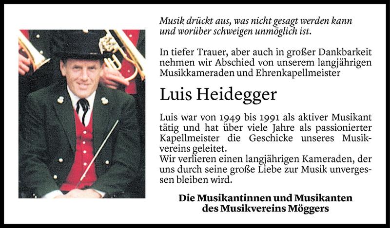  Todesanzeige für Luis Heidegger vom 24.08.2018 aus Vorarlberger Nachrichten