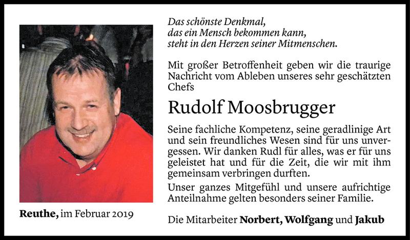  Todesanzeige für Rudolf Moosbrugger vom 03.02.2019 aus Vorarlberger Nachrichten