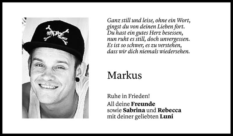  Todesanzeige für Markus Lerch vom 13.02.2019 aus Vorarlberger Nachrichten