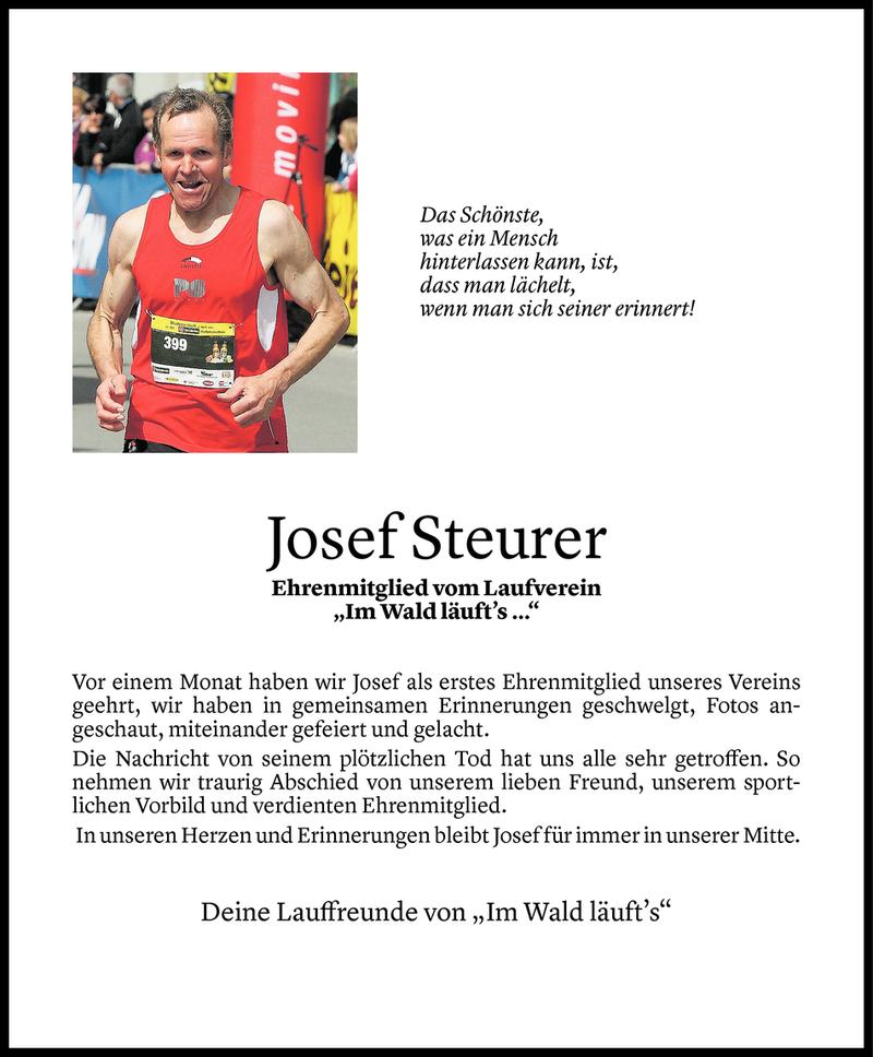  Todesanzeige für Josef Albert Steurer vom 26.04.2019 aus Vorarlberger Nachrichten