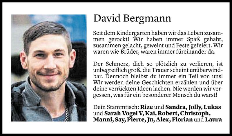  Todesanzeige für David Bergmann vom 03.05.2019 aus Vorarlberger Nachrichten