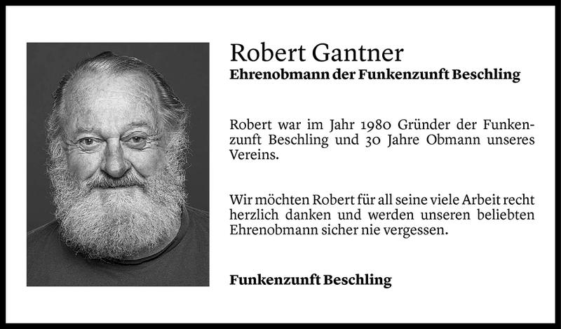  Todesanzeige für Robert Gantner vom 07.05.2019 aus Vorarlberger Nachrichten