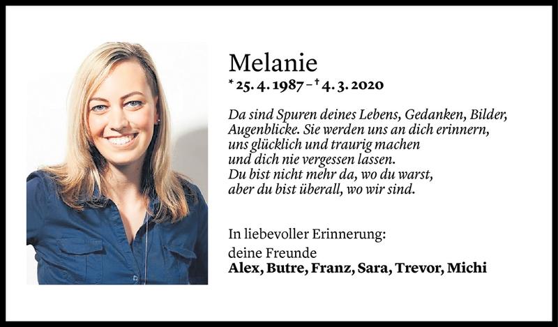  Todesanzeige für Melanie Klien vom 11.03.2020 aus Vorarlberger Nachrichten