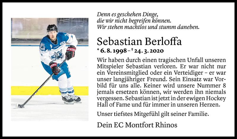  Todesanzeige für Sebastian Berloffa vom 28.03.2020 aus Vorarlberger Nachrichten