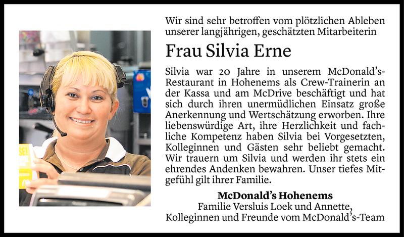  Todesanzeige für Silvia Helena Erne vom 07.07.2020 aus Vorarlberger Nachrichten