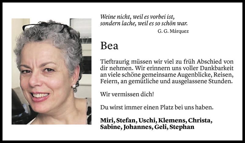  Todesanzeige für Beatrix Thurnher-Sohm vom 03.12.2020 aus Vorarlberger Nachrichten