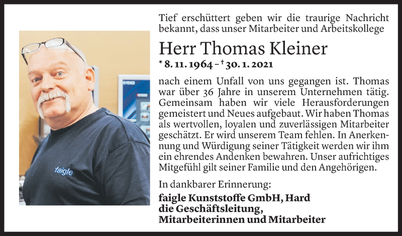  Todesanzeige für Thomas 