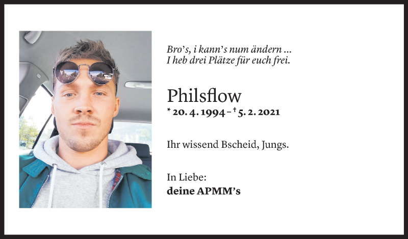  Todesanzeige für Philip Jochum vom 02.03.2021 aus Vorarlberger Nachrichten