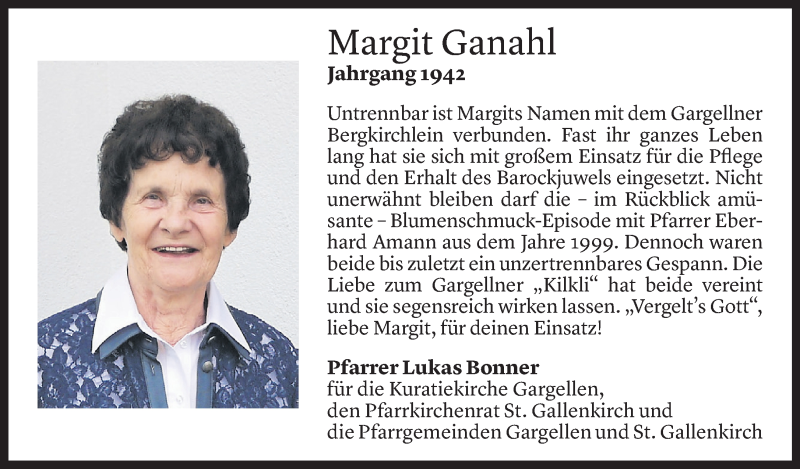  Todesanzeige für Margit Ganahl vom 03.04.2021 aus Vorarlberger Nachrichten