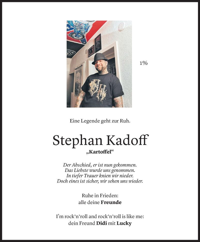  Todesanzeige für Stephan Edwin Kadoff vom 12.05.2021 aus Vorarlberger Nachrichten