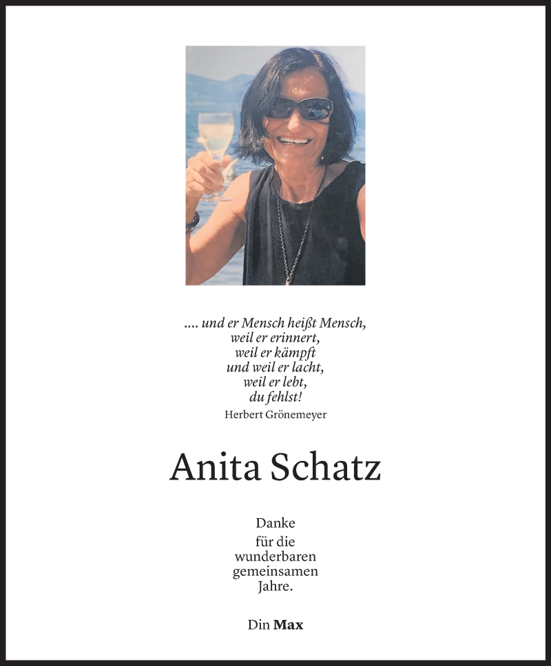  Todesanzeige für Anita Lampert vom 06.08.2021 aus Vorarlberger Nachrichten
