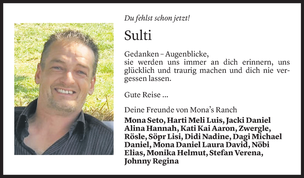  Todesanzeige für Thomas Salzmann vom 20.09.2022 aus Vorarlberger Nachrichten