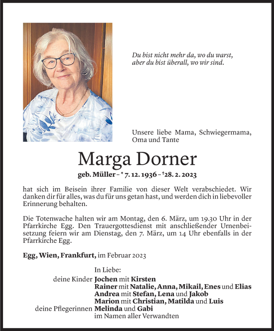 Gedenkkerzen Von Marga Dorner | Todesanzeigen Vorarlberger Nachrichten