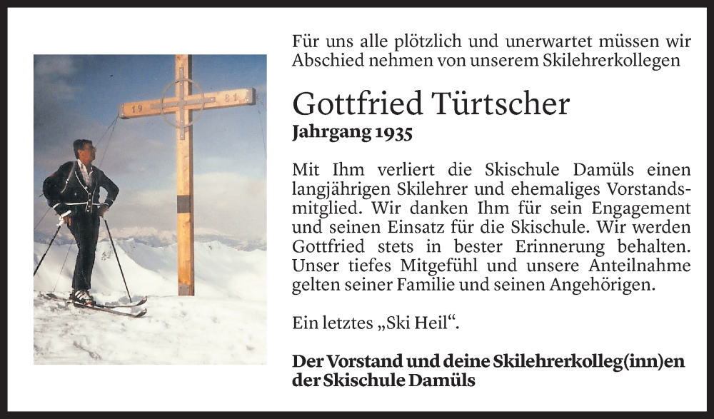  Todesanzeige für Gottfried Türtscher vom 04.04.2024 aus Vorarlberger Nachrichten