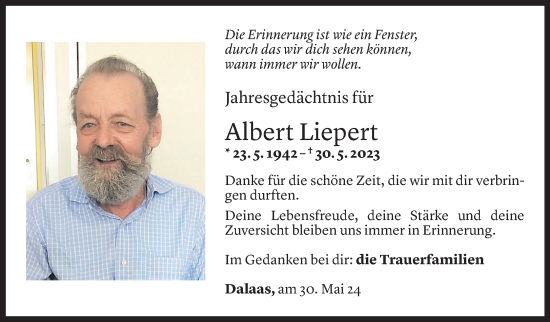 Todesanzeige von Albert Liepert von Vorarlberger Nachrichten