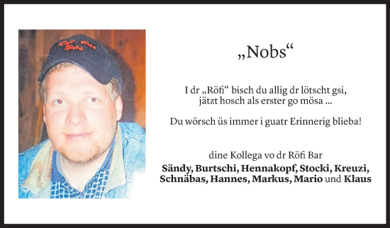 Todesanzeige von Norbert Spettel von Vorarlberger Nachrichten