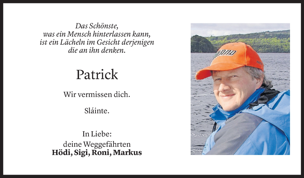  Todesanzeige für Patrick Gabriel vom 25.10.2025 aus Vorarlberger Nachrichten