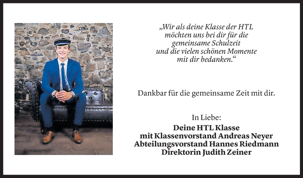  Todesanzeige für Clemens Jakob Flatschacher vom 07.10.2025 aus Vorarlberger Nachrichten