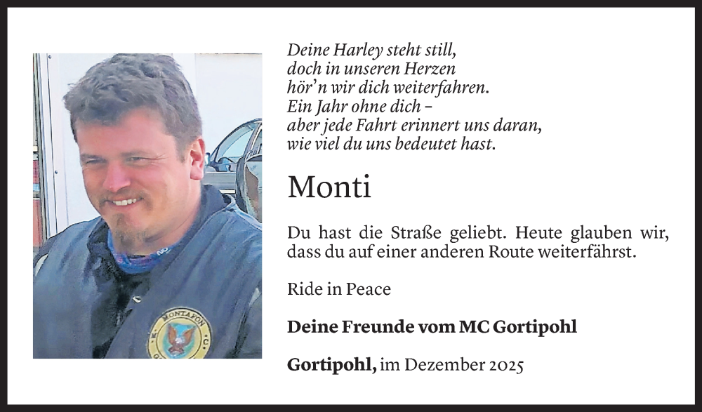  Todesanzeige für Mathias Montibeller vom 17.12.2025 aus vorarlberger nachrichten